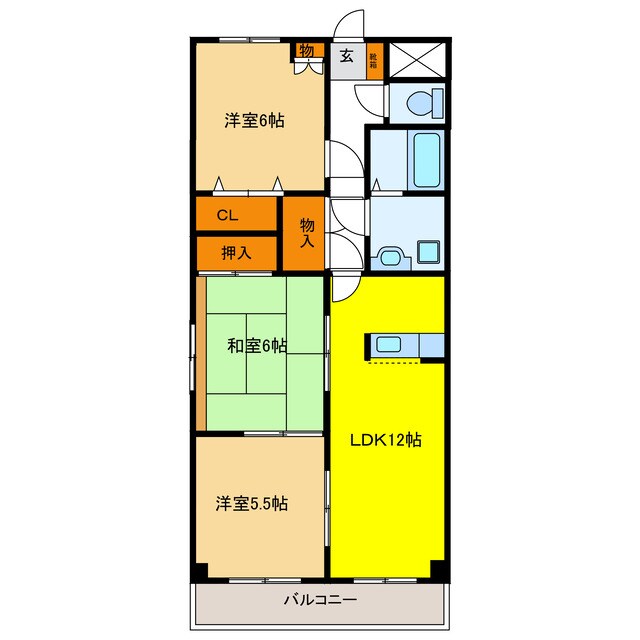 グランツ杉山Ⅱの物件間取画像