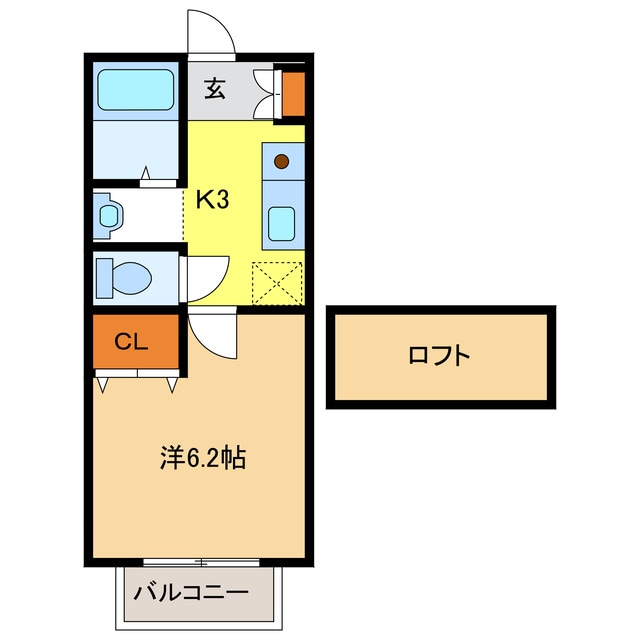 パルテネール北及　Ｓ・Ｎの物件間取画像