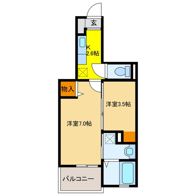 カーサ オリーブの物件間取画像