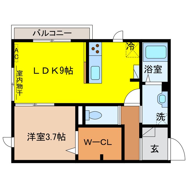 コンフォルト白山の物件間取画像