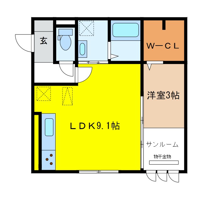 ベルエア岐阜の物件間取画像