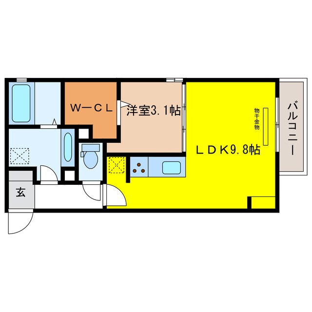 ベルエア岐阜の物件間取画像