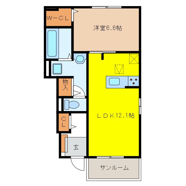 リヴェールⅢの物件間取画像