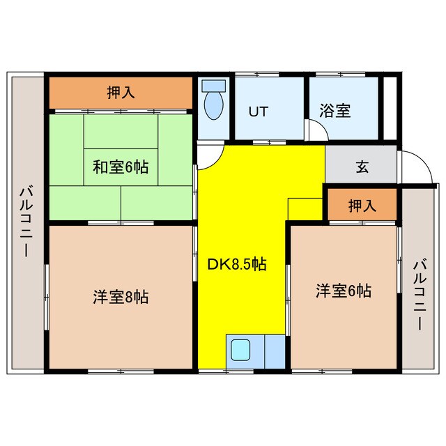 ロイヤルカナンの物件間取画像