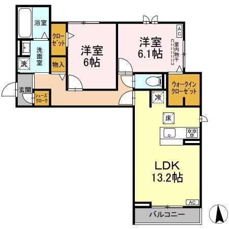 シエル　シャンテの物件間取画像