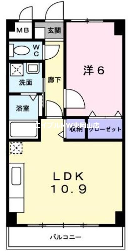 スカイマンションの物件間取画像