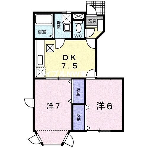 クレスト－ル福田の物件間取画像