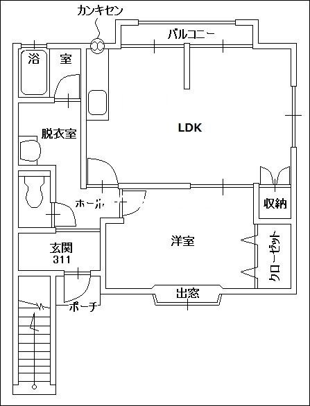 メゾン桜3号棟の物件間取画像