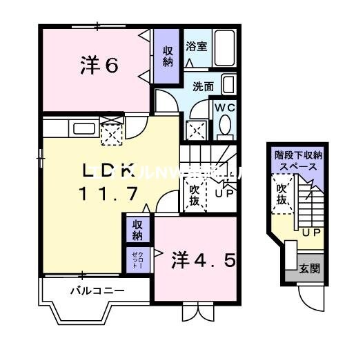 プロムナードαの物件間取画像