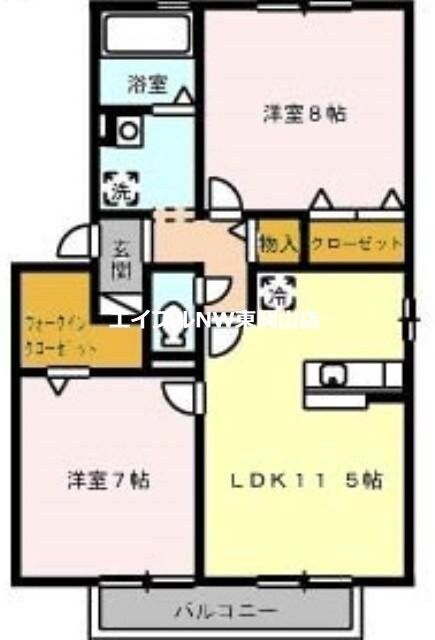 ルピナス関189　Ａ棟の物件間取画像