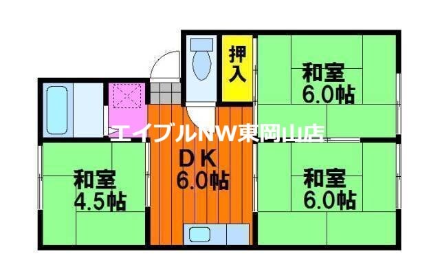 コーポ烏城Ａの物件間取画像