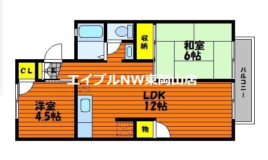 パレーシャル関の物件間取画像