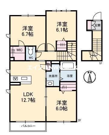 My Home 平井　Ｂ棟の物件間取画像