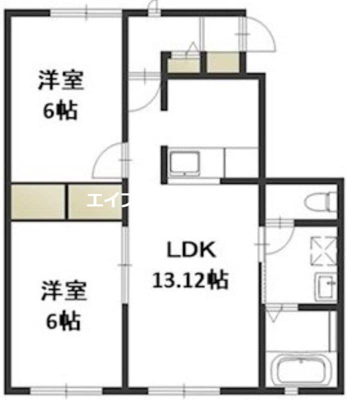 オリーブハウス　Bの物件間取画像