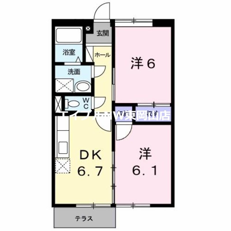 グリンピア古都Ｂの物件間取画像