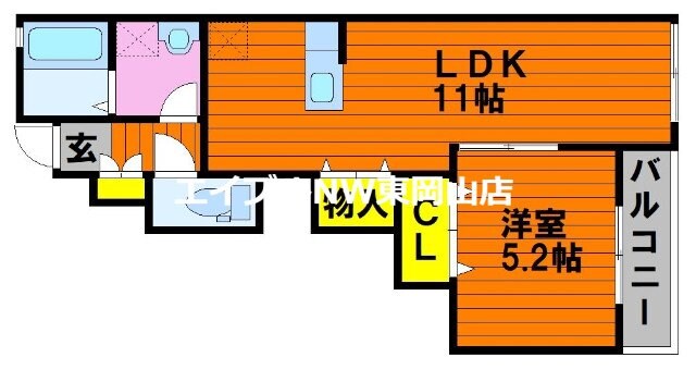 カーム八幡の物件間取画像