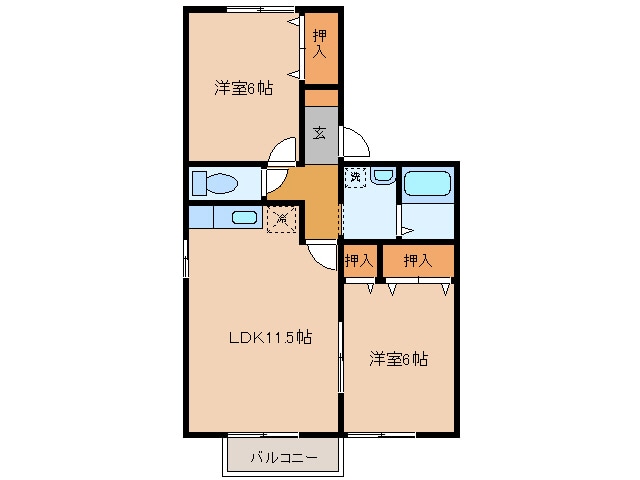 アルブル楠の物件間取画像