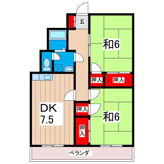 東金沢マンションの物件間取画像