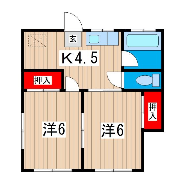 YsフラッツAの物件間取画像