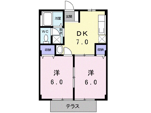 エスポワール内海の物件間取画像