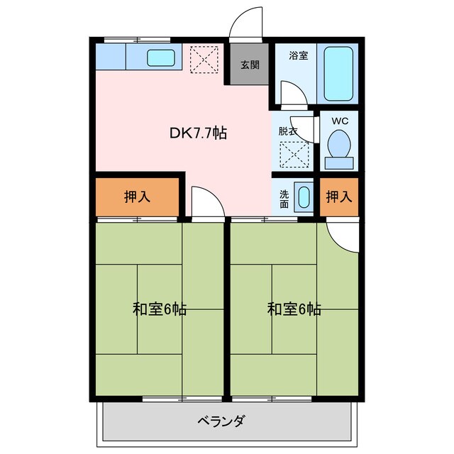 シティハイム　　フキ　Ａの物件間取画像