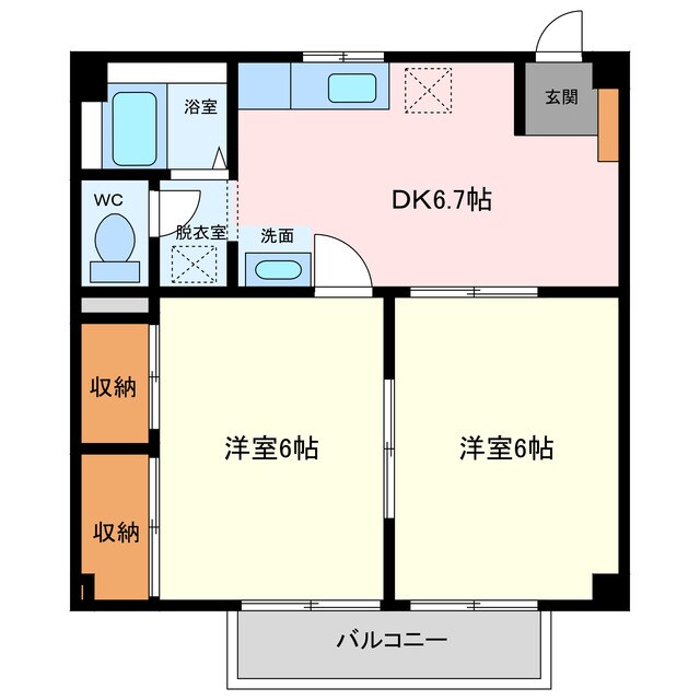 ニューいずみ　Ａの物件間取画像