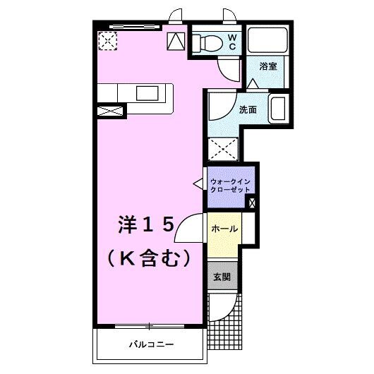 ヴェルジュＭの物件間取画像