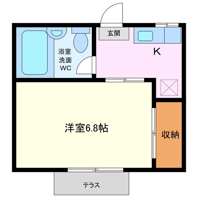 タウニーあけぼの Ｂの物件間取画像