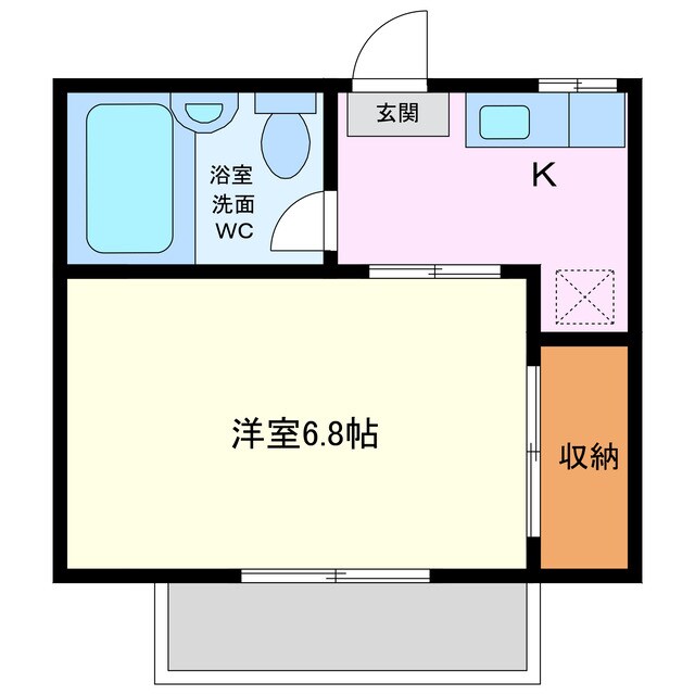 タウニーあけぼの Ｂの物件間取画像