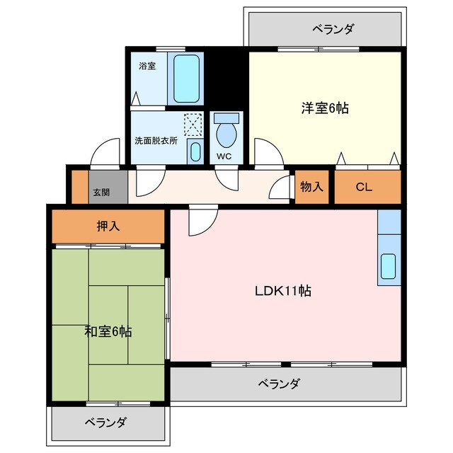 ヴァーテューⅠの物件間取画像