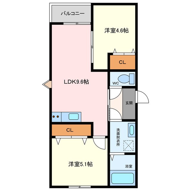 ＬＥＣＯＣＯＮ半田　Ⅱの物件間取画像