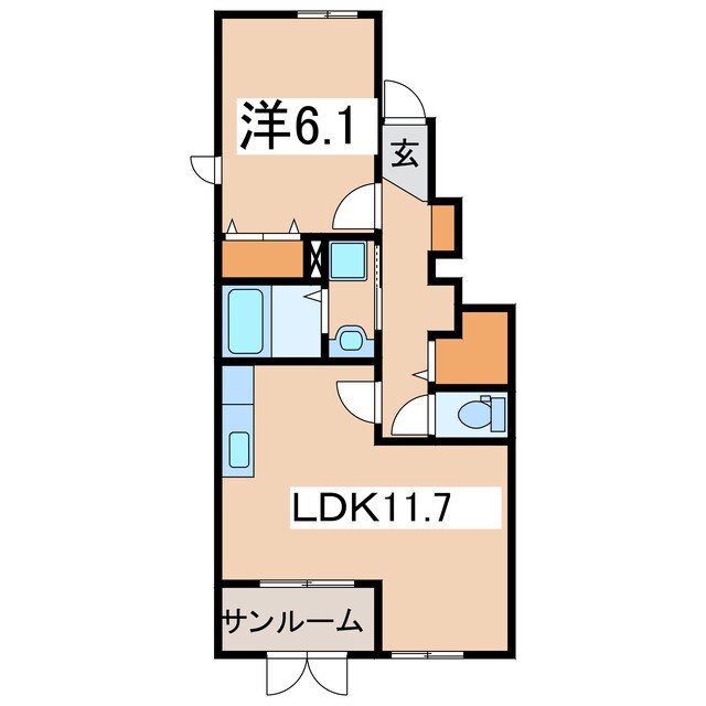 メゾンドアイリスＥの物件間取画像