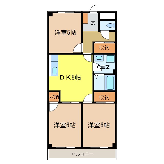 サウスタウンFの物件間取画像