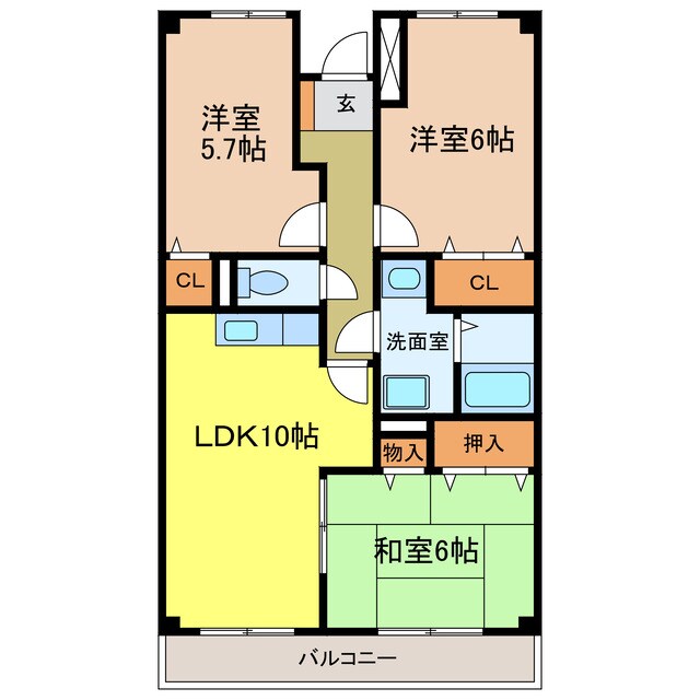 ラルジュウエストの物件間取画像