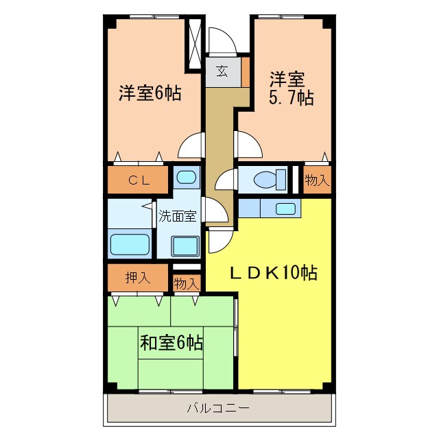 ラルジュウエストの物件間取画像