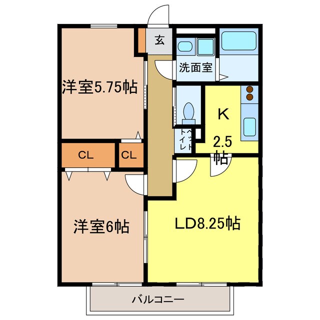 エスポワールの物件間取画像