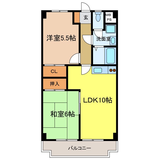 リビオ金剛の物件間取画像