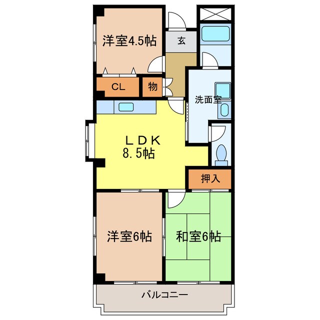 メゾン大北の物件間取画像