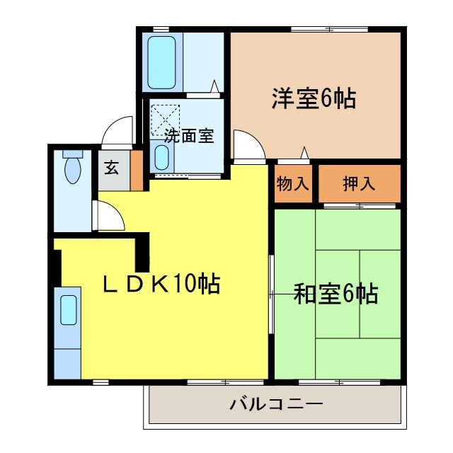 クレールタウンＣ棟の物件間取画像
