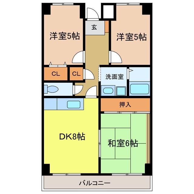 プレスト・コート弐番館の物件間取画像