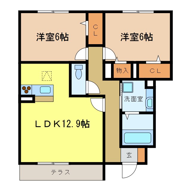 コンフォート大伴の物件間取画像