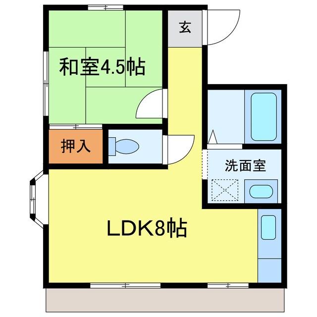 こうえいハイツの物件間取画像