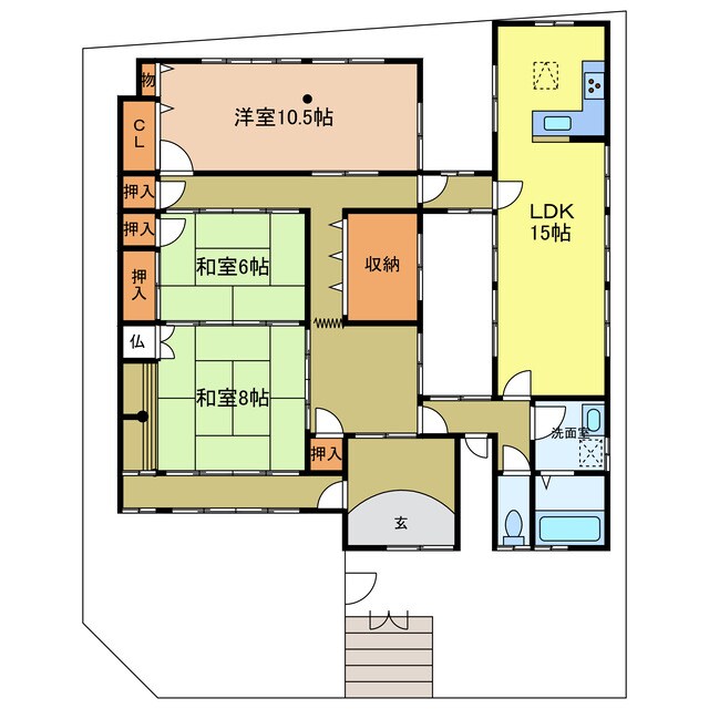 高向698戸建の物件間取画像