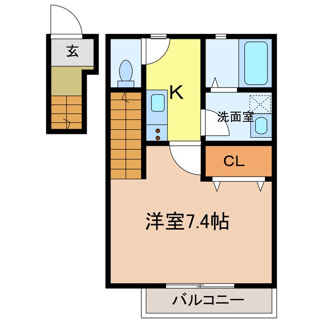 YTSハイツ若松町PART2の物件間取画像