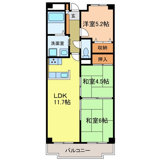 南花台アーバンコンフォートの物件間取画像