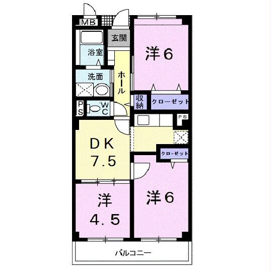 エスポアールパートⅢの物件間取画像