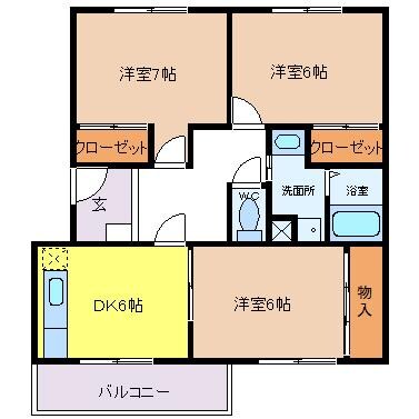 カトルセゾン（泉大津市）の物件間取画像