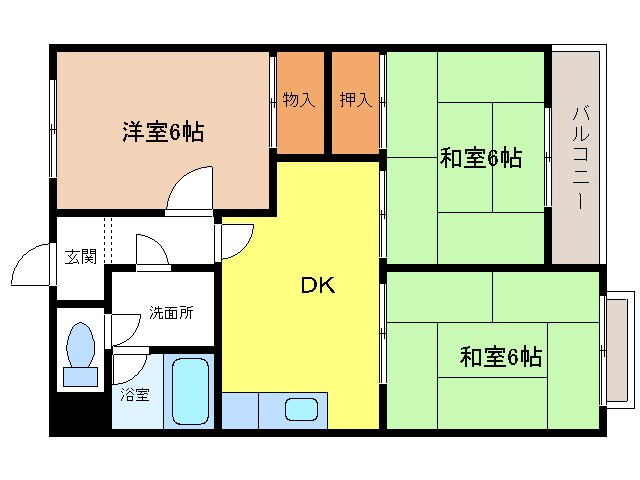 ハイツ大杉の物件間取画像