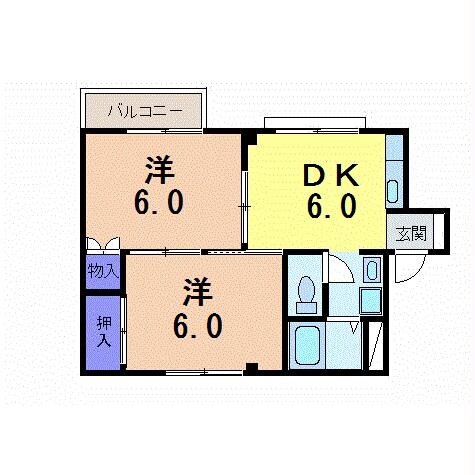 エルディム曽根の物件間取画像