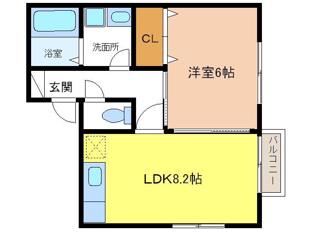 ＬＯＨＡＳ本町の物件間取画像